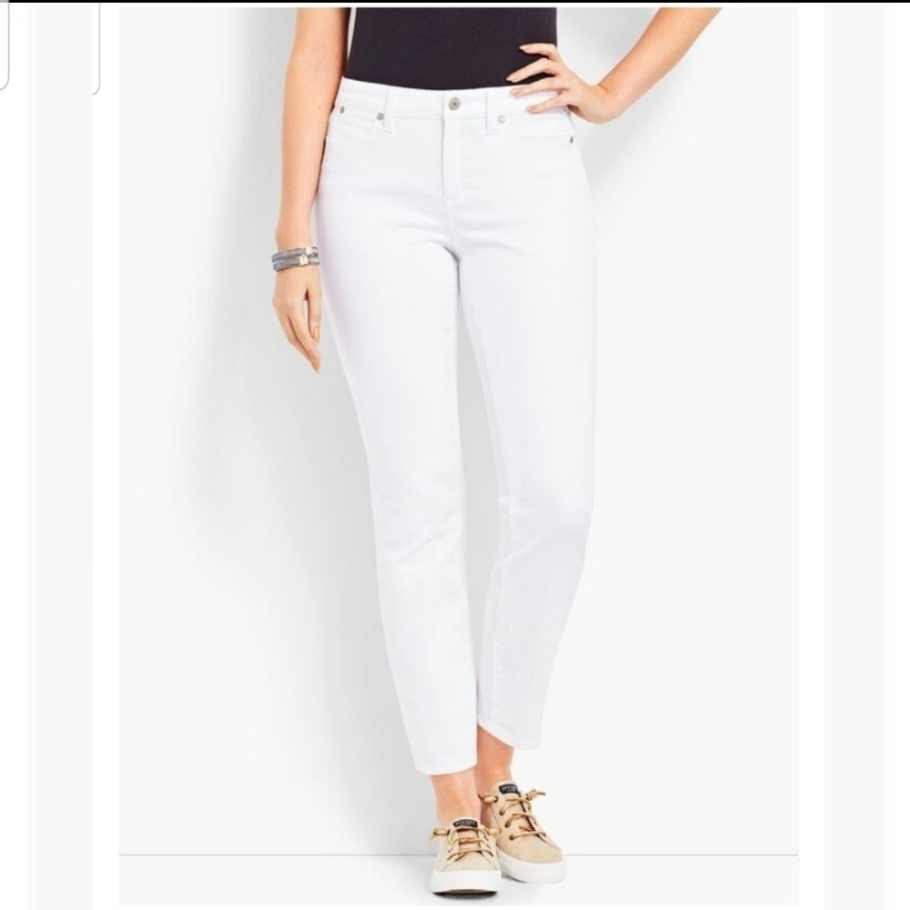 Talbots Heritage white slim ankle Jeans size 16P